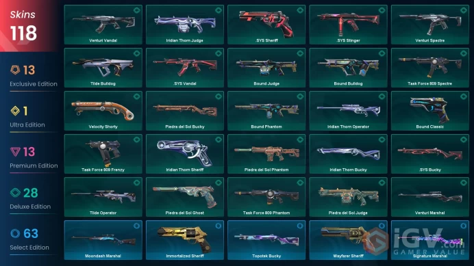 EU 118 skins 6 knifes | Radiant Entertainment System Phantom | Sentinels of Light Sheriff | ChronoVoid Vandal | Obsidiana | V0294