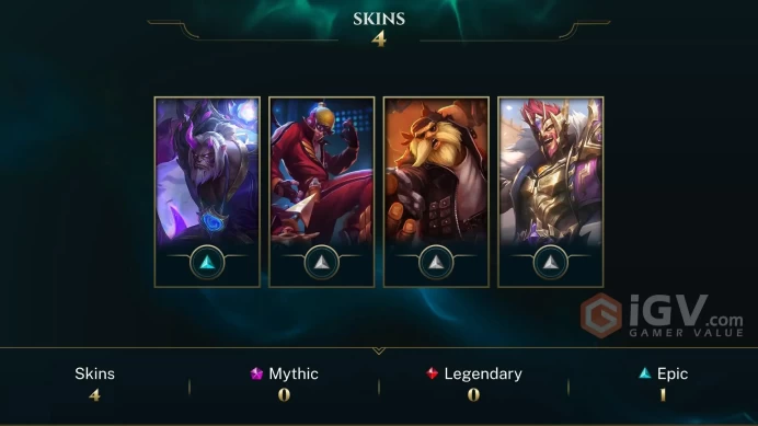 EUW S1 17LP- +30LP GAIN G1/P4 MMR- HIGH MMR LOBBY 4SKIN-HANDMADE