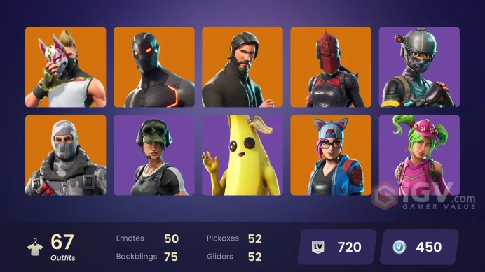 PC/PSN/Xbox/Nintendo 67 skins | The Reaper | Elite Agent | Blue Team Leader | Trailblazer | Blue Striker | Prodigy | Sub Commander | Havoc | Car