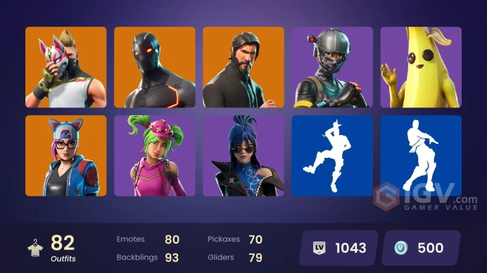 PC/PSN/Xbox/Nintendo 82 skins | The Reaper | Elite Agent | Rogue Agent | Zenith | Blackheart | The Prisoner | Omen | The Visitor | Carbide | Cat