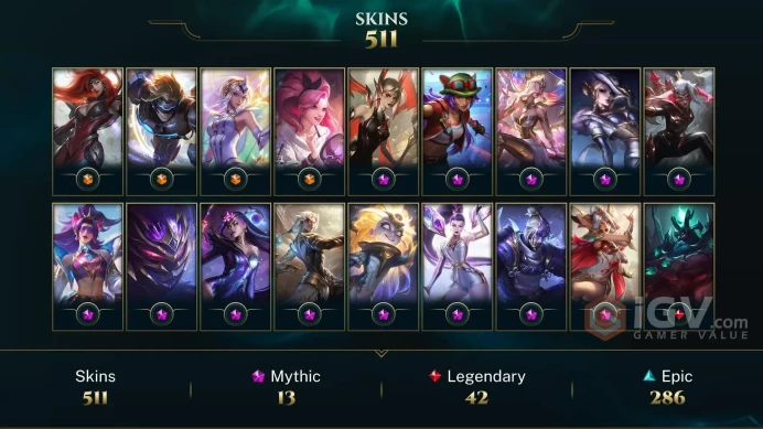 EUW | 511 SKIN | 28K+ BE | 837 LVL | EMERALD IV | E-MAIL CHANGEABLE | FULL ACCESS ACCOUNT