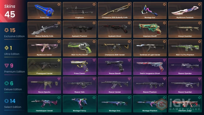 EU/TUR Ascendant 1 | Champions 2025 Bundle | Kogitsune Bundle | All Reaver Collection & More