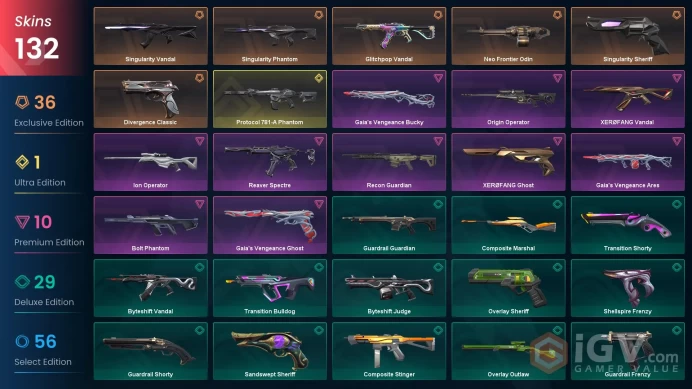 Stacked Account – 132 Skins | Champions 2023 | RGX & Kuronami | 5 Years + Beta Remastered Knife