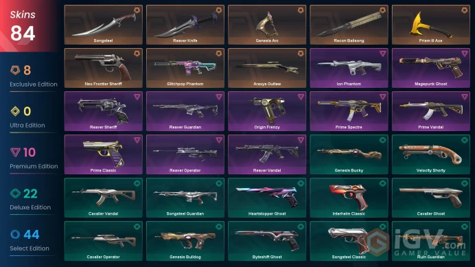 46 EU/TR Market & V25 ACT6 Plat II & Reaver Sett-Recon Balisong-Prime Vandal-Neo Frontier Sheriff-GP/Ion-Magepunk Ghost Phantom-Prime Classic