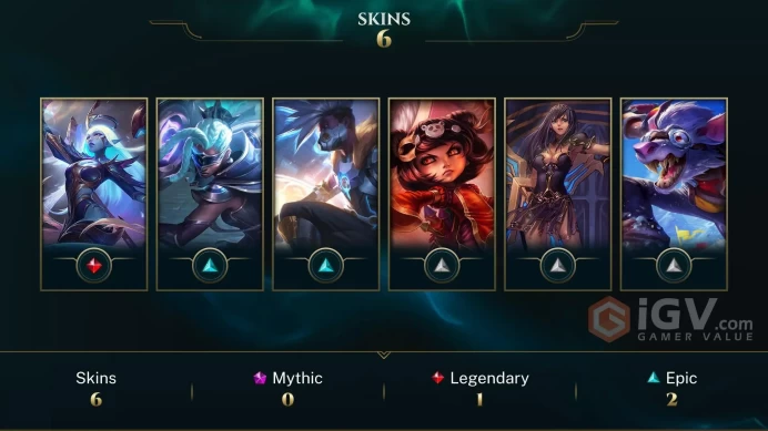 CHEAP EUW D4- %60WR D2 MMR- HIGH LP GAIN- 6 SKIN AD MAIN-HANDMADE
