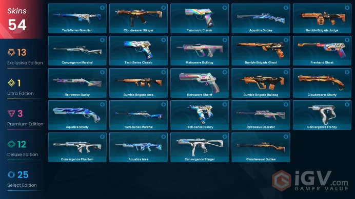 Diamond 1 | Champions 2024 | VCT x PRX Classic | Evori Dreamwings Vandal | EU TR | 54 Skins | Email Changeable