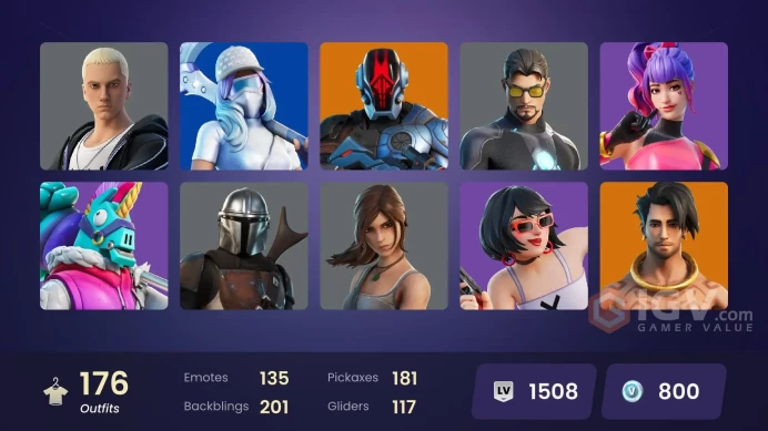 (PC PSN XBOX) 176 skins | LEVIATHAN AXE / LARA CROFT / Pitch Patroller | Major Glory | Predator | Kado Thorne | Omegarok | Mizuki | The Mighty V