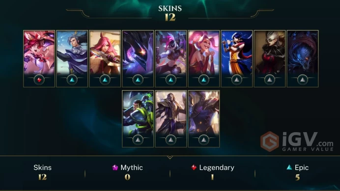 [EUW] - Unranked / 10 Match / 12 Skin / Fresh / Changeable Mail | Instant Delivery | Lifetime Warranty | 100% Handmade & Secure | 24/7 Support