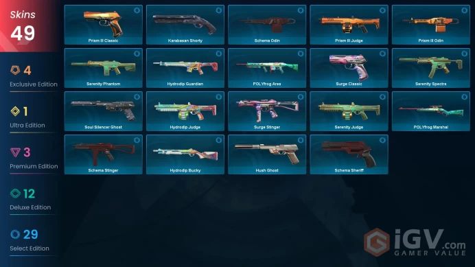 EU [ 49 TOP SKINS + 4 KNIFE ] Prime//2.0 Karambit + Elderflame Vandal + Prime Vandal + Forsaken Ritual Blade / full acces