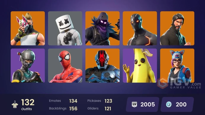 PC/PSN/Xbox/Nintendo 132 skins | The Reaper | Elite Agent | Take The L | Lina Scorch | Rogue Agent | Ronin | Catalyst | Sentinel | Ragnarok | Ro