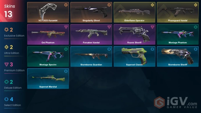 VCT 2025 Karambit | Oni Phantom | Elderflame Operator | Phaseguard Vandal | 7 Skins | Full Email Access | Email Changeable