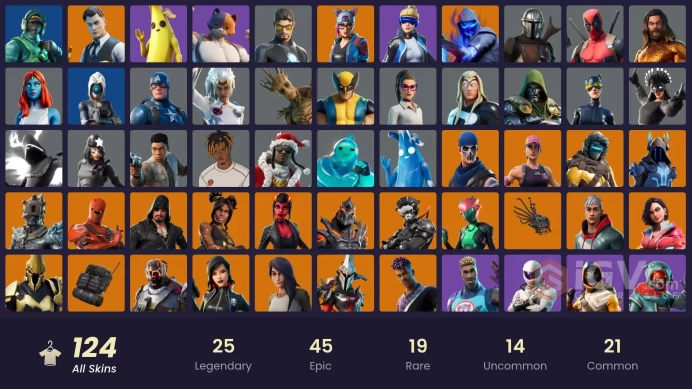 PC/PSN/Xbox/Nintendo 124 skins | OG STW Leviathan Axe | Neo Versa | Gold Brutus | Gold Midas | Reflex | Fixer | Sultura | Sorana | Rox | The Sci