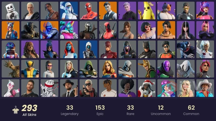 PC/PSN/Xbox/Nintendo 293 skins | Travis Scott | Astro Jack | Gold Midas | Gold Brutus | Major Glory | Predator | Omegarok | Eternal Knight