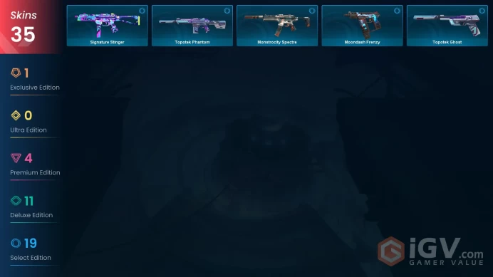 AP | 35 skins | Bound | Oni Vandal | Reaver Phantom | Radiant Crisis 001 Spectre | Gaia's Vengeance Ghost | Sandswept Sheriff | T8944