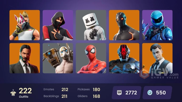 [PC/XBOX] 221 skins | Deluxe STW | IKONIK | Honor Guard | Omega (stage 5) | Lara Croft |Psycho Bandit | Take The L | 550 VB
