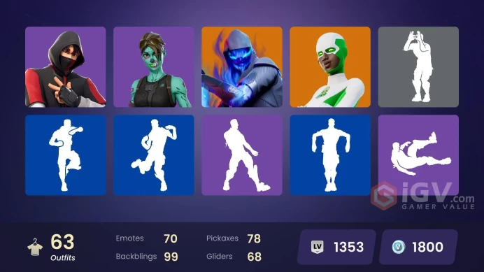 PC,PSN,XBOX 63 SKINS FA - IKONIK - BACKLASH,FUSION,GHOUL TROOPER,SABRINA CARPENTER,SARAH CONNOR,ROBIN,ZADIE RK1580
