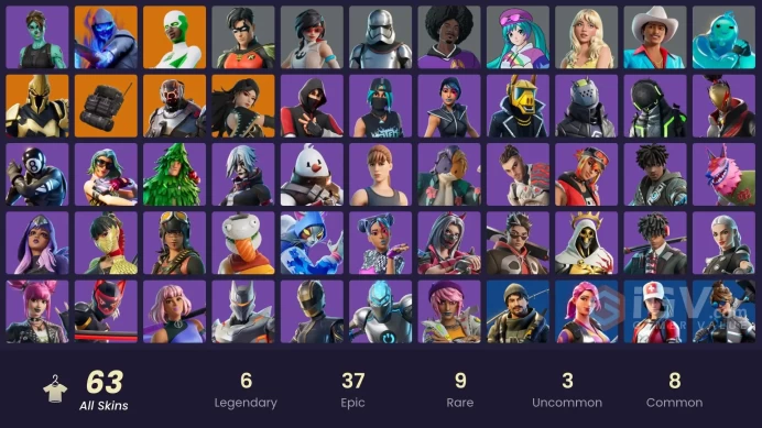 PC,PSN,XBOX 63 SKINS FA - IKONIK - BACKLASH,FUSION,GHOUL TROOPER,SABRINA CARPENTER,SARAH CONNOR,ROBIN,ZADIE RK1580