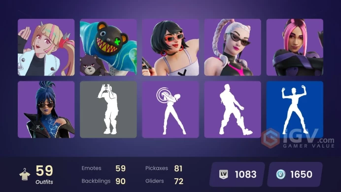PC,PSN,XBOX 59 SKINS FA - SNAP,VALERIA,PETER GRIFFIN,MERRY MARAUDER,FELINA,GERALT,AURA,HOLIDAY BOXY RK1515