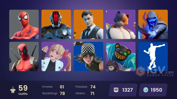 PC,PSN,XBOX 59 SKINS FA - FUSION,DEADPOOL,DOMINO,CABLE,OBI-WAN,TSUKI,ZOE CLASH,VIX RK1517