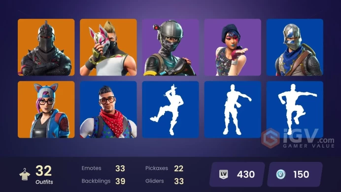PC,PSN,XBOX 32 SKINS FA - BLACK KNIGHT - ELITE AGENT - FLOSS - TAKE THE L - MAKO  RK1582