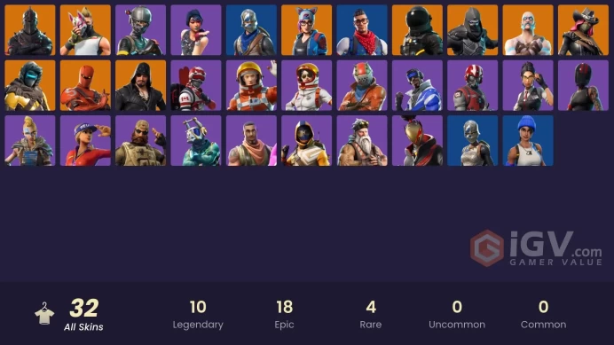 PC,PSN,XBOX 32 SKINS FA - BLACK KNIGHT - ELITE AGENT - FLOSS - TAKE THE L - MAKO  RK1582