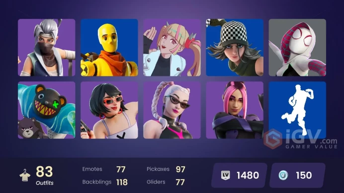 PC,PSN,XBOX 83 SKINS FA - HEIDI,BLAZE,SNAP,FELINA,BAKUGO,SPIDER-GWEN,BLACK WIDOW,SANTA DOGG,MIDORIYA,BACK-LASH,MICHONNE RK1574