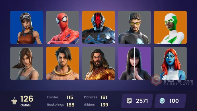 PC,PSN,XBOX 126 SKINS FA - XANDER,BLAZE,BACKLASH,KOR,DOOM,TONY STARK,STORM,LARA CROFT,CARNAGE,GROOT,CHARLOTTE,REBIRTH RAVEN RK1572