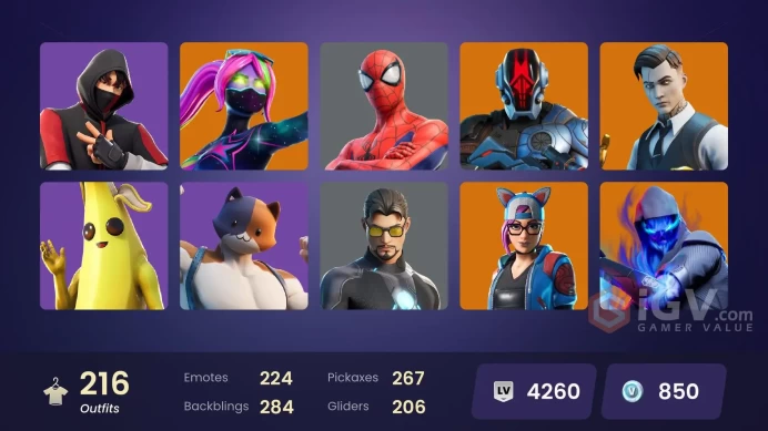 PC,PSN,XBOX 216 SKINS FA - LEVIATHAN AXE - IKONIK - POLARITY,GALAXIA,TONY STARK,MASTER CHIEF,DOOM,RICK,VENOM,FLOW,CARNAGE,GROOT,MYSTERIO,LARA CR