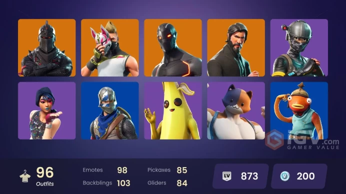 PC,PSN,XBOX 96 SKINS FA - STW - BLACK KNIGHT - REAPER - FATE,RUST LORD,CHARLOTTE,BURNOUT,SANTA DOGG - TAKE THE L - FLOSS - MAKO RK1570