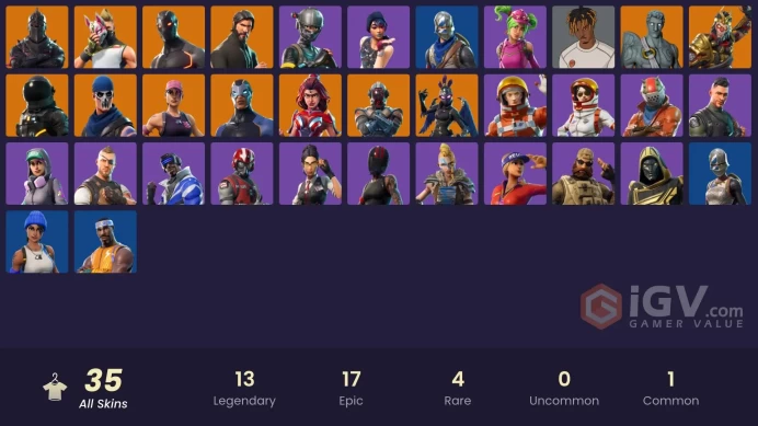 PC,PSN,XBOX 35 SKINS FA - STW - BLACK KNIGHT - REAPER - OMEGA,WUKONG,RUST LORD,JUICE WRLD,BLITZ KNIGHT RK1556