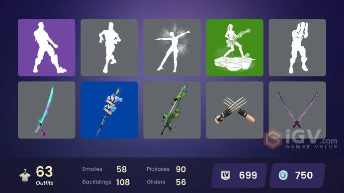 PC,PSN,XBOX 63 SKINS FA - KNIGHT CONQUEROR,MYSTERIO,SUBZERO,BONES,POLUS,JUICE WRLD,SPARKLE DIVA,FISHDRIFT RK1552