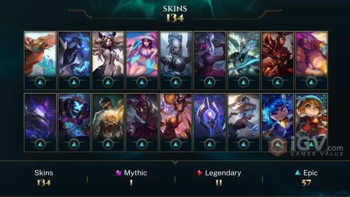 S16 /EUW 107 LP MASTER / 91K BE 133 SKIN / FULL CHAMP / HONOR 5 