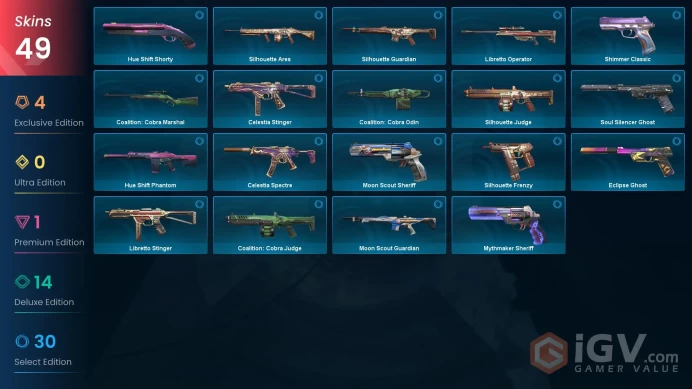 EU 48 skins 3 knifes | Kuronami Vandal | .SYS Melee | Sandswept Dagger | Hieroscape Blades | Gaia's Vengeance Phantom | V0312