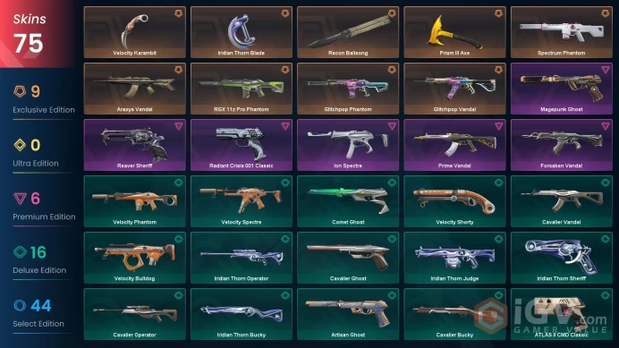Latam | Recon Balisong, Forsaken Vandal, Araxys Vandal, Glitchpop Vandal, Spectrum Phantom, Ion Spectre, Glitchpop Phantom, Reaver Sheriff