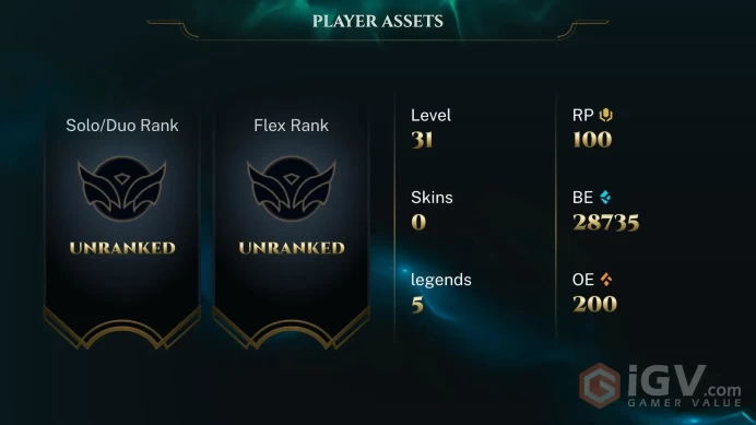[EUW] | 40,000+ Blue Essence | LVL 30 | Completed 10 games and can directly rank | Full Access | Instant Delivery |Unverified Email | T142
