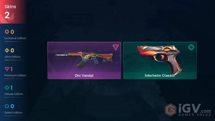 EU Full Access | 2 Skins Oni Vandal + Interhelm Classic | Bronze 1 Last Rank