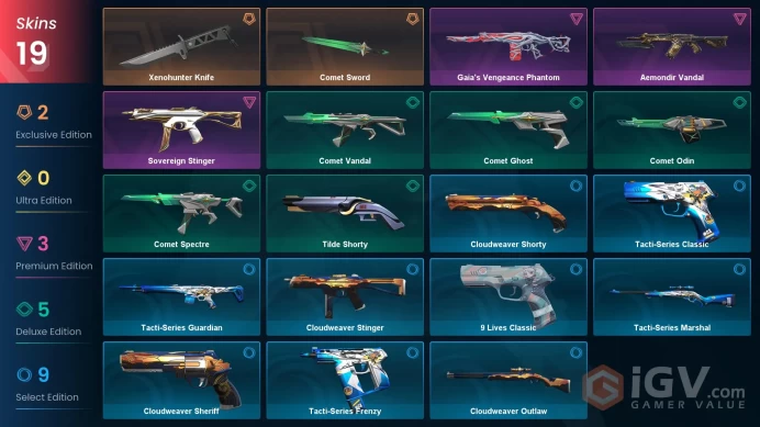 TR/EU Full Access | 19 Skins Xenohunter Knife + Aemondir Vandal + Gaia's Vengeance Phantom + Sovereign Stinger + Cloudweaver Sheriff + more