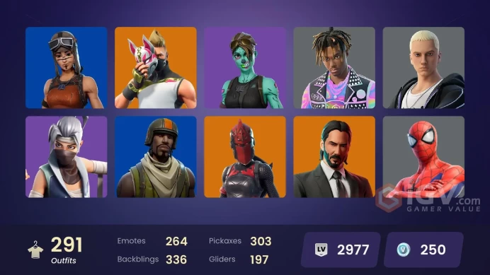 FA - [PSN/XBOX/PC] 291 skins | Renegade Raider | Aerial Assault Trooper | Gold Midas | Gold Brutus | Sultura | Cloud Striker | Vivi Chroma 