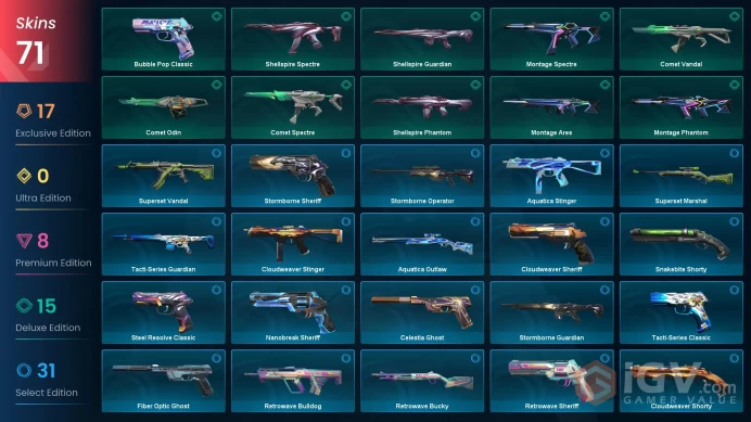EU\TUR | 310 VP | 71 skins | Kogitsune | Comet Sword | Mystbloom kid | Reaver Vandal | Kuronami Vandal | EX.O Vandal | V0114