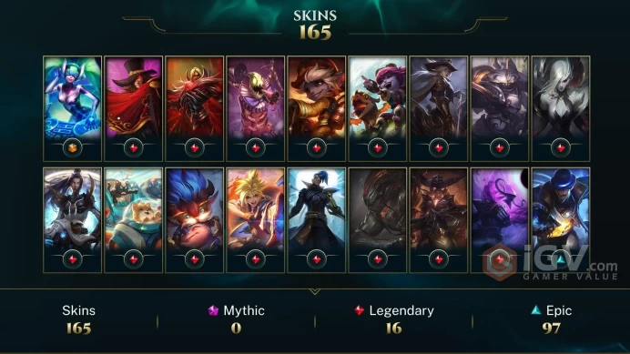 EUW -(S16) SILVER 3(60LP) %100WR- 168 Champ - 165 Good Skins(1 Ultimate, 16 Legendary, 97 Epic) - S10 ACC - FULL ACCES - SAFETY - CHEAP