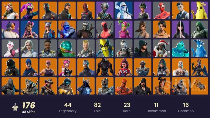 PC/Xbox/Nintendo 176 skins | OG STW | The Reaper | Elite Agent | Omega (stage 5) | Gold Midas | Blue Striker | Trailblazer | Rogue Agent | Ruin 