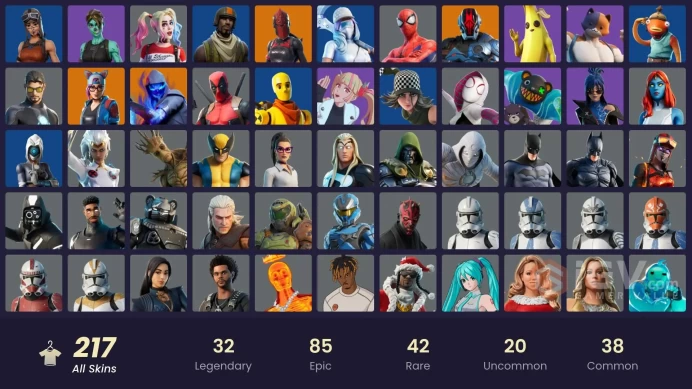 [ALL PLATFORMS]-217 Skin-OG STW-Renegade Raider-Aerial Assault Trooper-Raptor-Summer Drift-Mogul Master-Lace-Chica-Hatsune Miku-Harley Quinn-