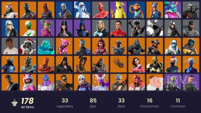 PC,PSN,XBOX 240 SKINS FA - ERA,MANDALORIAN,GERAT,CARNAGE,RICK,KOR,NARUTO,MICHAEL MYERS,KAKASHI,CLUTCH&GRIND,DEMI,MIKE LOWREY,LARA CROFT,SPIDER-G
