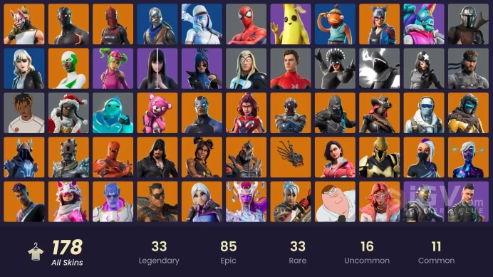PC,PSN,XBOX 52 SKINS FA - EDDIE BROCK,GRAVE FEATHER,OBI WAN,VENOM,SHIVER,WINTERFEST RK1608