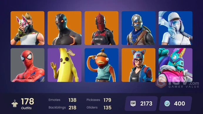 PC,PSN,XBOX 109 SKINS FA - ETERNAL KNIGHT,MANDALORIAN,MASTER CHIEF,GROOT,TONY STARK,SPIDER-GWEN,LARA CROFT,DOOM RK1609