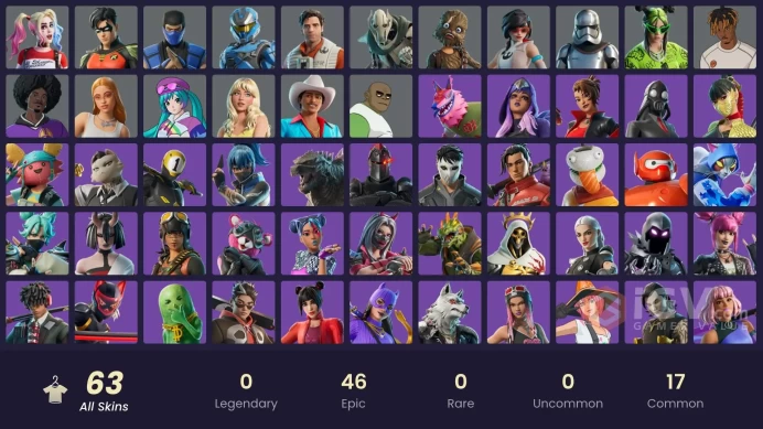 PC,PSN,XBOX 63 SKINS FA - KNIGHT CONQUEROR,GREEN ROOTS BILLIE,ICE SPICE,SABRINA CARPENTER,HARLEY,SPARKLE DIVA RK1623