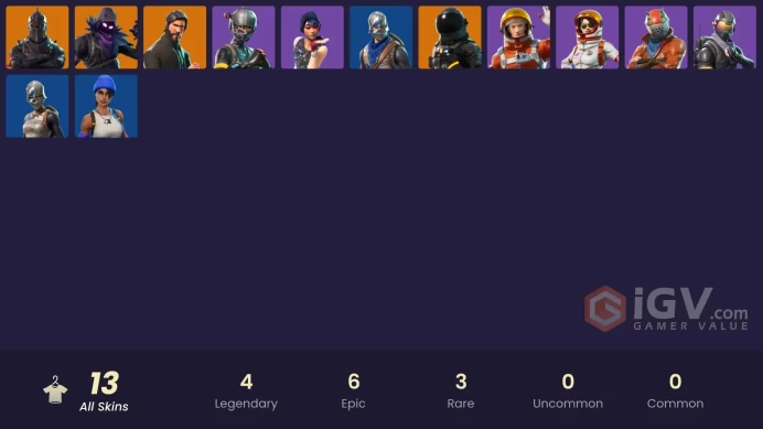 PC,PSN,XBOX 13 SKINS FA - BLACK KNIGHT - REAPER - TAKE THE L - FLOSS - MAKO   RK1649