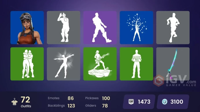 PC,PSN,XBOX 72 SKINS FA - RUBIUS,JUICE WRLD,DOOM,GODZILLA,VANGUARD ZADIE,VALENTINA,ROBIN,LEWIS HAMILTON RK1650
