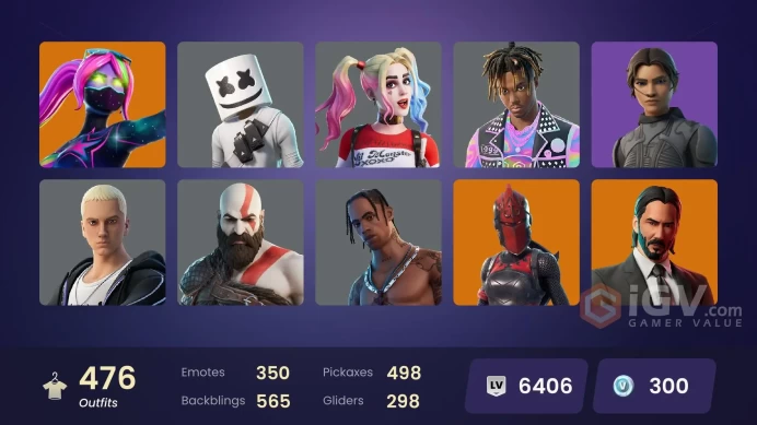 [ALL PLATFORMS]-476 Skins-500 Pickaxe-Travis Scott-Astro Jack-Kratos-Leviathan Axe-Chani-FULL ACCESS-