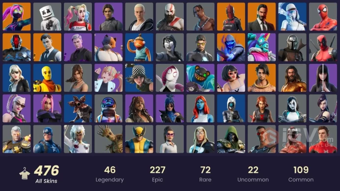 [ALL PLATFORMS]-476 Skins-500 Pickaxe-Travis Scott-Astro Jack-Kratos-Leviathan Axe-Chani-FULL ACCESS-